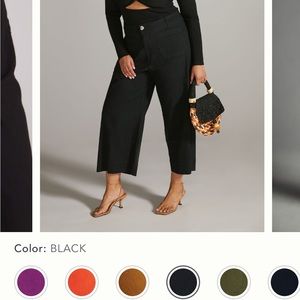 Anthropologie Colette crop pant in black size 20w